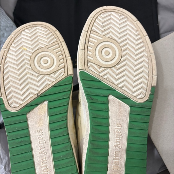 Palm Angels Kids Sneakers in Green and Cream - Picture 7 of 8
